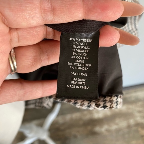 JOIE women’s houndstooth double breasted blazer jacket two pockets - Picture 17 of 17